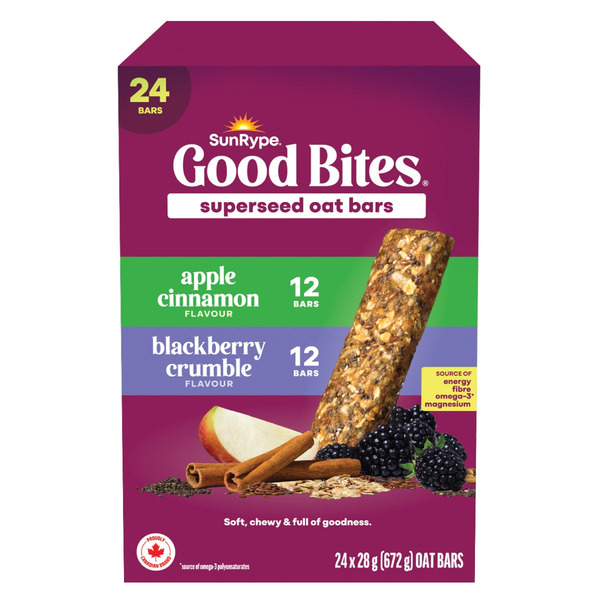 SunRype Good Bites Superseed Oat Bars Variety Pack 24 x 28 g