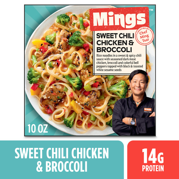 Mings Sweet Chili Chicken & Broccoli Rice Noodles Frozen Asian Food