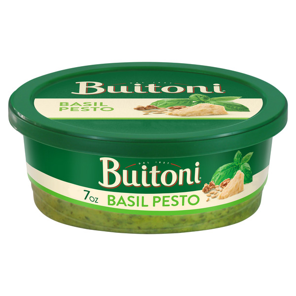 Buitoni Basil Pesto, Refrigerated Basil Sauce, 7 oz Tub