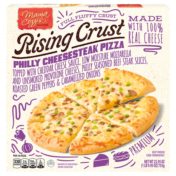Mama Cozzi's Pizza Kitchen Rising Crust Philly Cheesesteak Pizza
