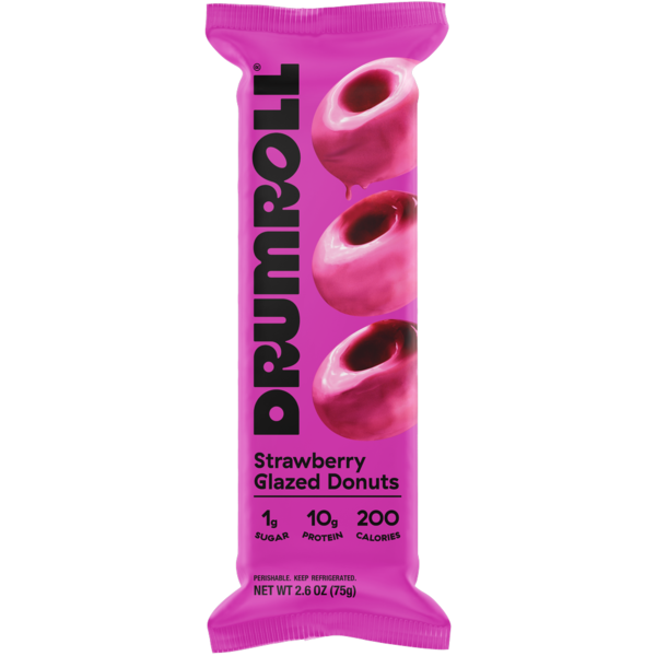 Drumroll Snacks Strawberry Glazed Mini Donuts