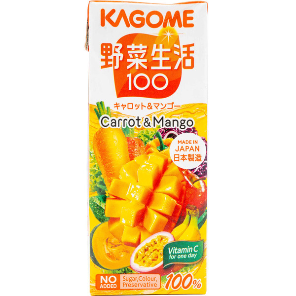 KAGOME Yasai Seikatsu 100% Carrot & Mango Mixed Juice