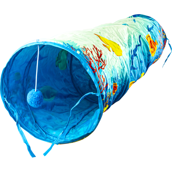 Play On Aquatic Tunnel Cat Toy