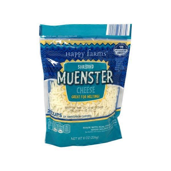 Happy Farms Shredded Muenster Cheese (8 oz) Instacart