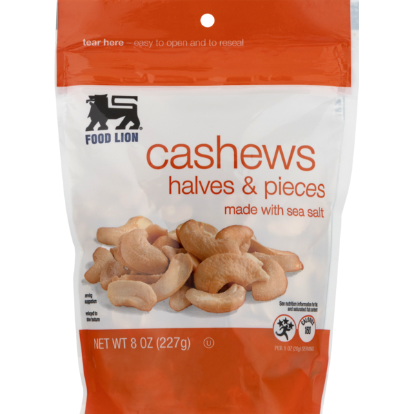 Food Lion Cashews, Halves & Pieces, Pouch (8 oz) Instacart