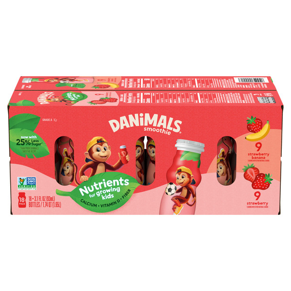 Danimals Smoothie Strawberry Explosion & Swingin Strawberry Banana