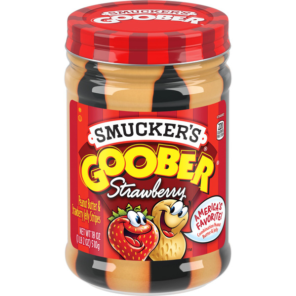 Smucker's Goober Peanut Butter and Strawberry Jelly Stripes, 18 Ounces