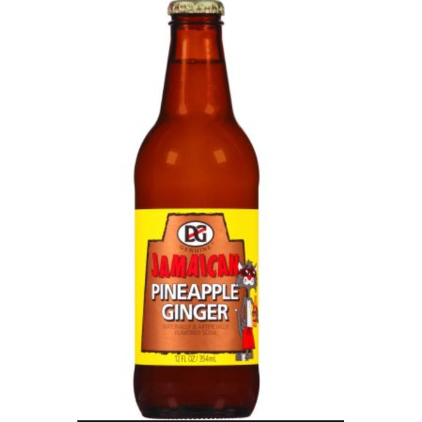 D&G Jamaican- Pineapple Ginger Soda - 24/12 oz glass bottles