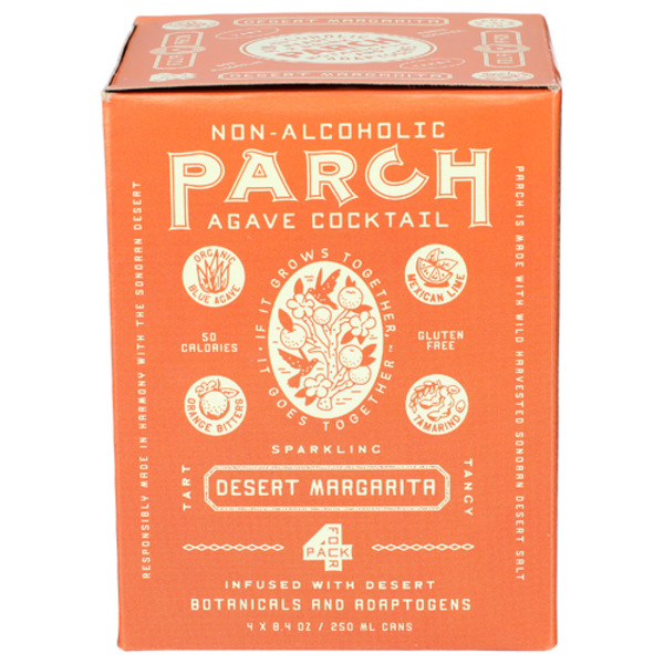 Parch Spirits Desert Margarita Non-Alcoholic Agave Cocktail 4 Pack Cans