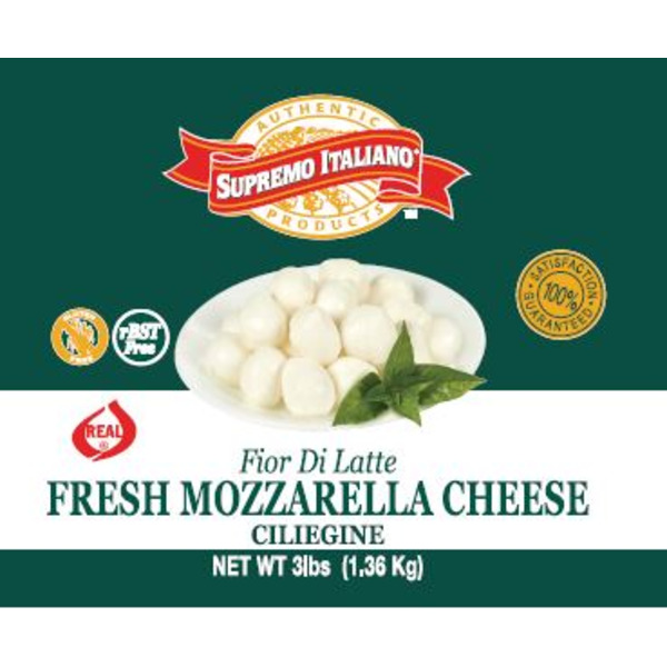 Supremo Italiano - Fresh Fior di Latte Mozzarella in Water - 3 lbs