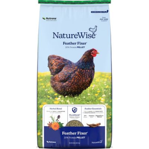 Nutrena NatureWise 20% Protein Feather Fixer Pellet Poultry Feed, 40 lb.