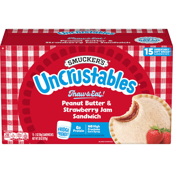 Smucker's Uncrustables Peanut Butter & Strawberry Jam Sandwiches