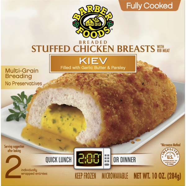Barber Foods Breaded Stuffed Chicken Breasts Kiev Same-Day