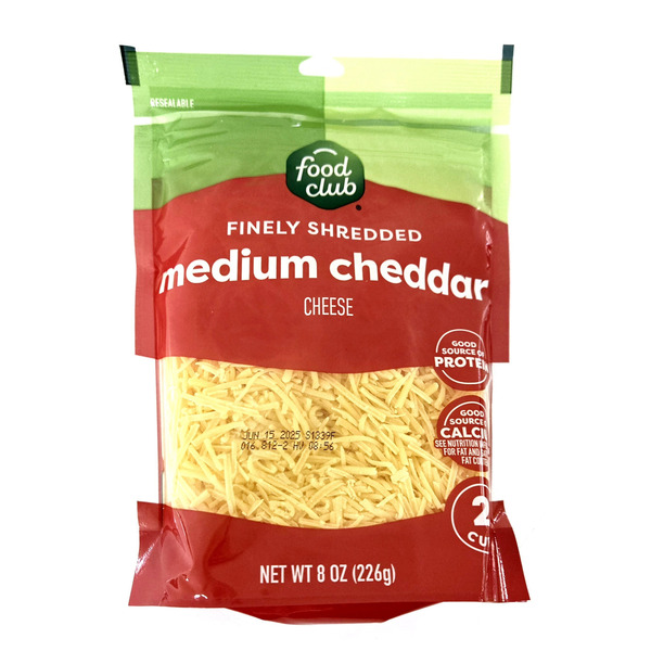 Food Club Finely Shredded Cheese, Medium Cheddar Same-Day Delivery or ...
