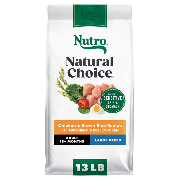 NUTRO Natural Choice Adult Large Breed Dog Food Dry, Chicken & Brown Rice Recipe, 13 lb. Bag