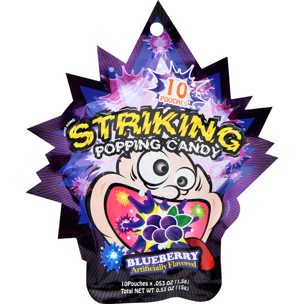 Striking Blueberry Popping Candy