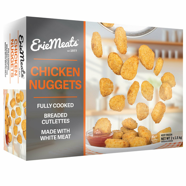 Erie Meats Fully Cooked Chicken Nuggets 2 x 1.5 kg