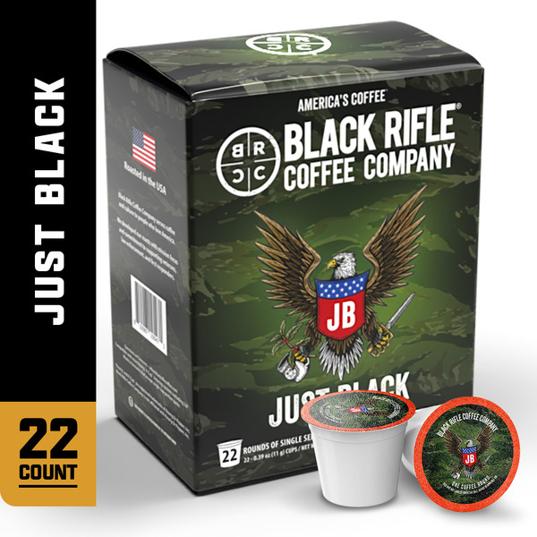 Black Rifle Coffee Just Black, Medium Roast, Single-Serve Pods