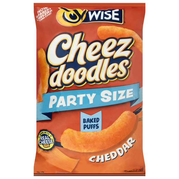 Wise Baked Puffs Cheddar Corn Snacks Party Size Same-Day Delivery