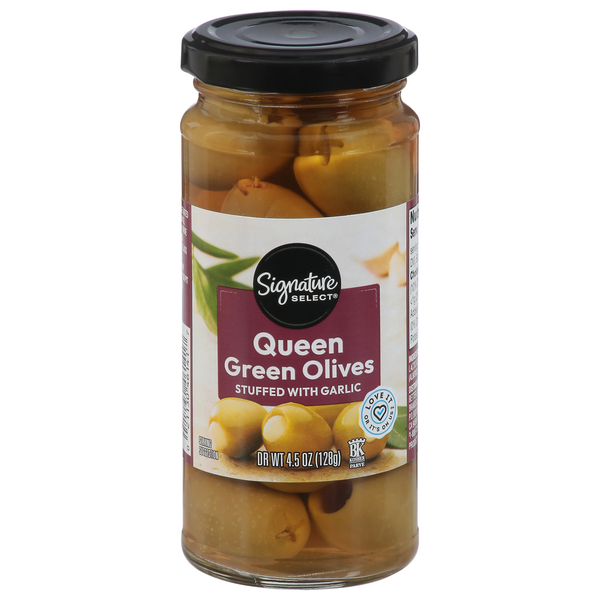 Signature SELECT Stuffed with Garlic Queen Green Olives