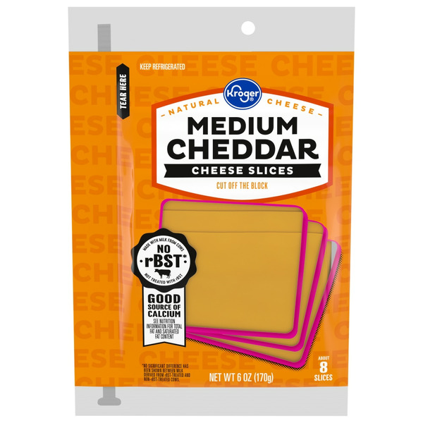 Kroger Kroger Medium Cheddar Cheese Slices SameDay Delivery or Pickup