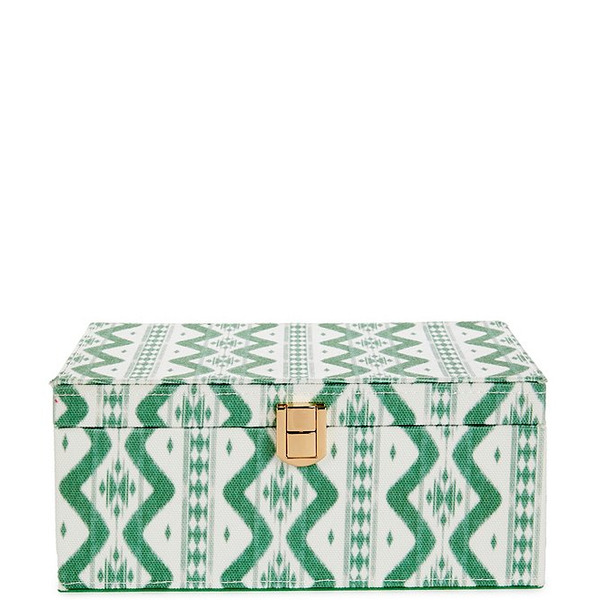 Southern Living Mahjong Green Ikat Tile Box Travel Set
