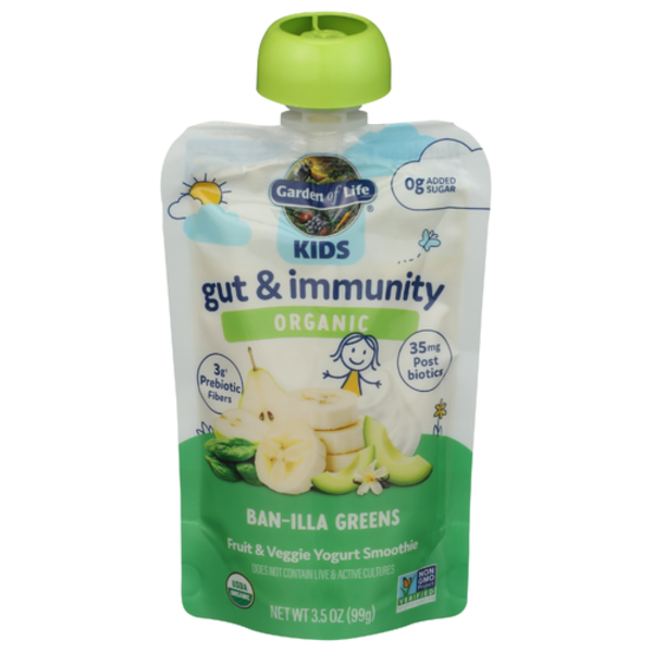 Garden Of Life Organic Ban-illa Greens Kids Fruit & Veggie Yogurt Smoothie