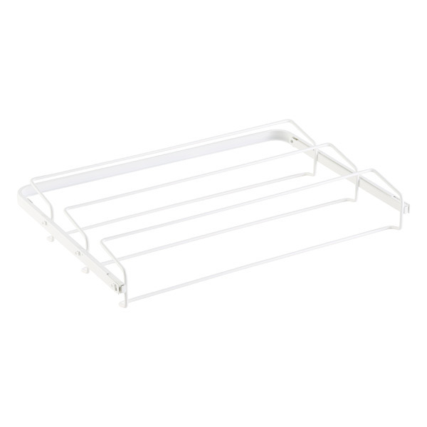 Elfa 23-7/8" x 16-7/8" x 3-1/2" h Gliding Shoe Rack - White
