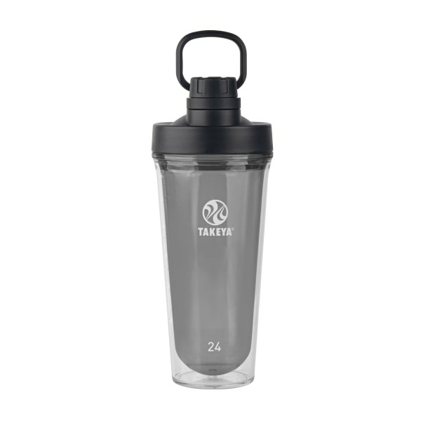 Takeya Protein Shaker, Double-Wall, Stormy Black, 24 Ounce