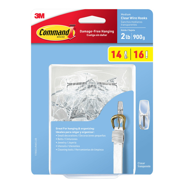 Command 3M Command Medium Clear Wire Hooks