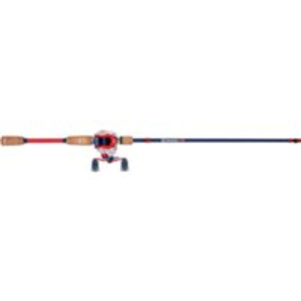 DMF Bait Company Drip Red, White & Blue Medium Heavy Freshwater Baitcast Combo Fishing Rod