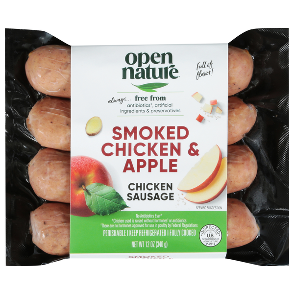 Open Nature Chicken Sausage, Chicken & Apple