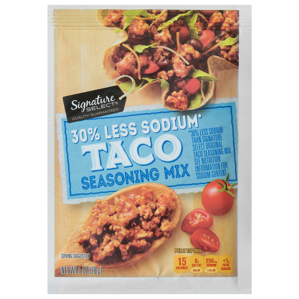 Signature SELECT Seasoning Mix, 30% Less Sodium, Taco
