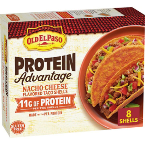 Old El Paso Protein Advantage Nacho Cheese Flavored Taco Shells