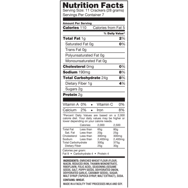 30 Pretzel Crisps Nutrition Label Label Design Ideas 2020
