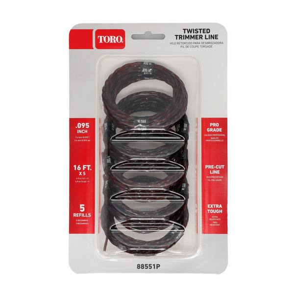 Toro Flex-Force 5 -Pack 0.095-in x 16-ft Pre-cut Trimmer Line
