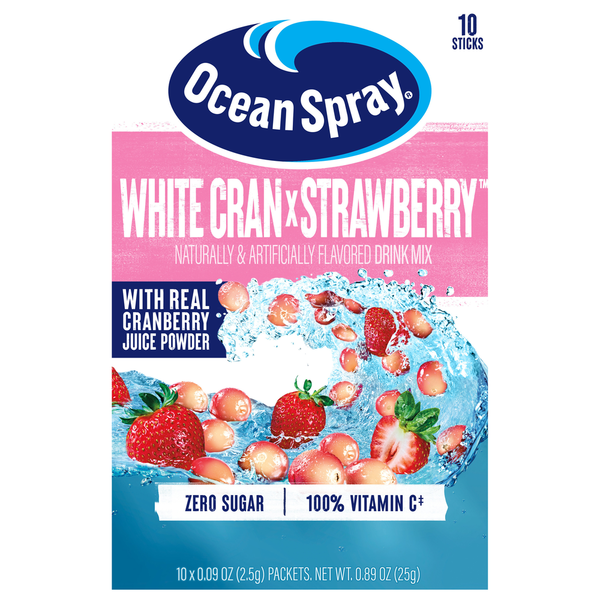 Ocean Spray Zero Sugar White Cran x Strawberry Drink Mix Same-Day