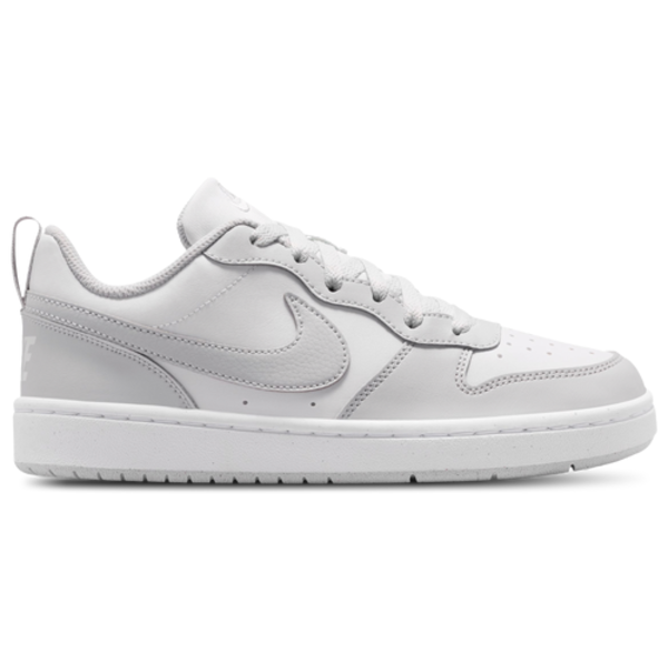 Nike Boys' Court Borough Low Grade School Basketball Shoes, Size 7 - White/Gray