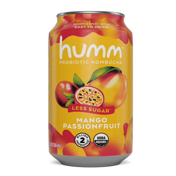 Humm Kombucha Mango Passionfruit, Probiotic Kombucha Same-Day
