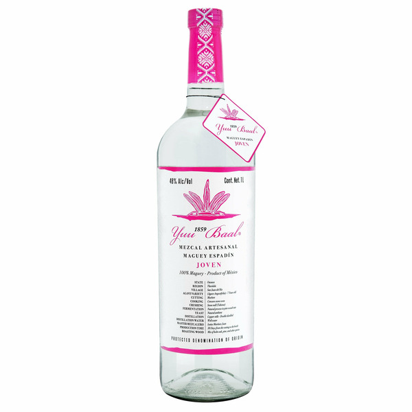 Yuu Baal Mezcal Artesanal Maguey Espadin Joven, 1 L