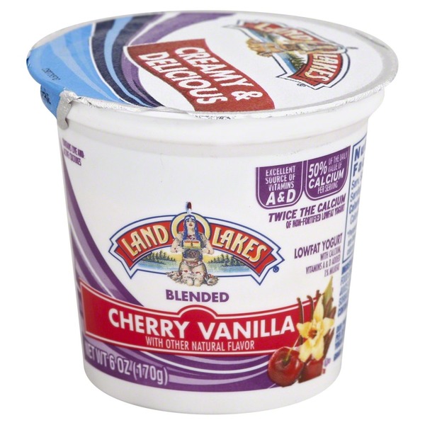 Land O' Lakes Yogurt, Lowfat, Blended, Cherry Vanilla (6 oz) Instacart
