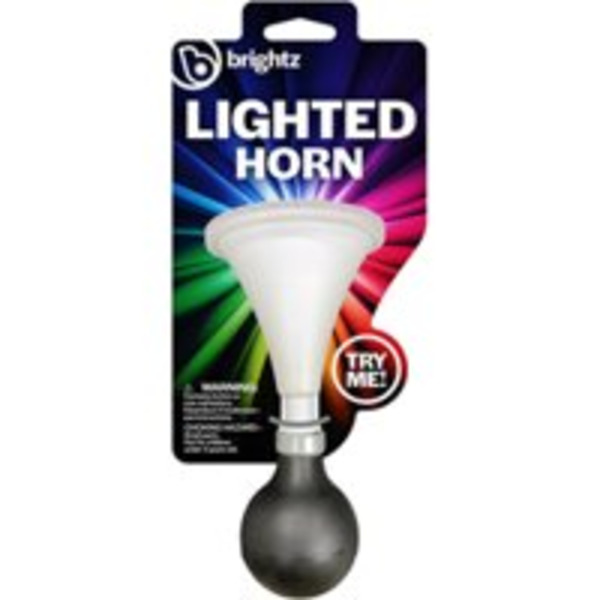 Brightz LED Lighted Bicycle Horn With Multicolor Lights - White
