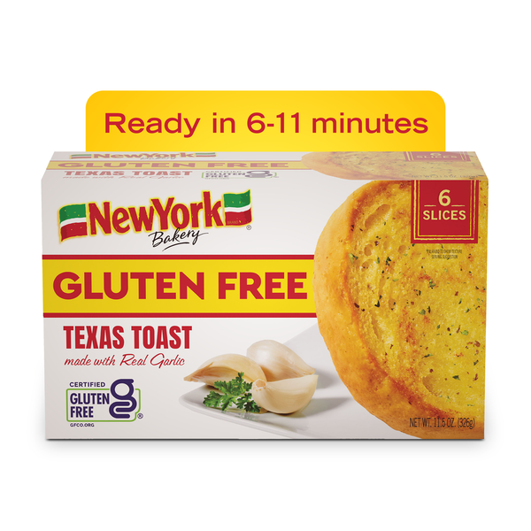 New York Bakery Gluten Free, Garlic Texas Toast, 6 Slices