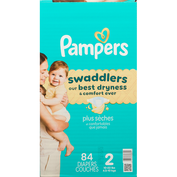 Pampers Super Pack Size 2 Swaddlers Disposable Baby Diapers Same
