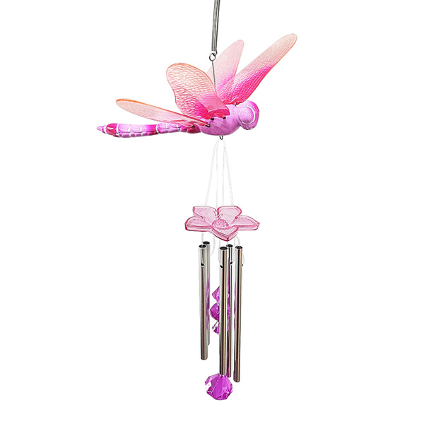 Exhart 17.99-in Pink Metal Wind Chime