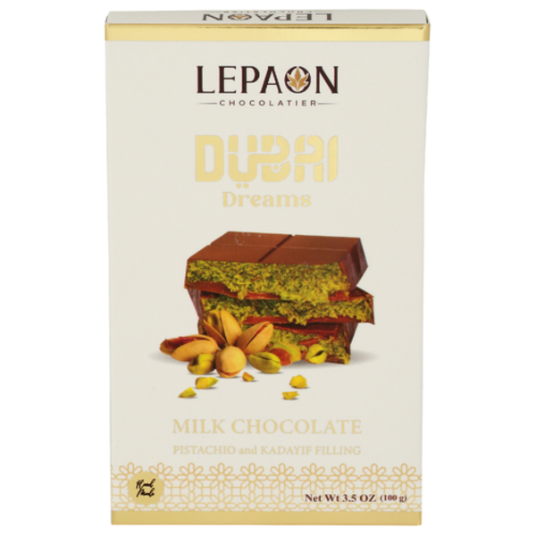 Lepaon Chocolatier Dubai Dreams Milk Chocolate Bar