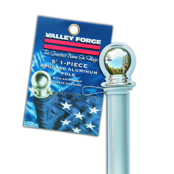 Valley Forge 5' x 1" Brushed Aluminum Flag Pole