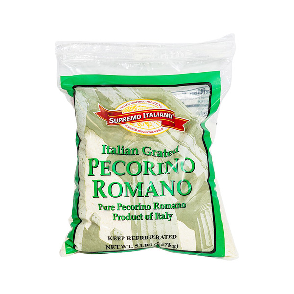Supremo Italiano - Grated Pure Romano Cheese - 5 lbs