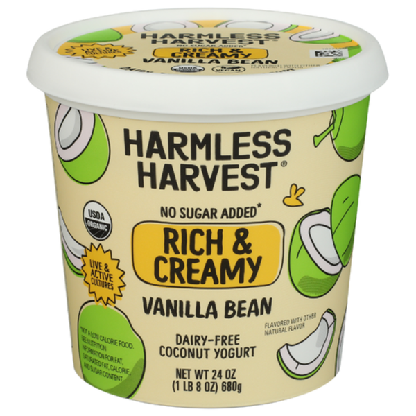 Harmless Harvest Organic Unsweetened Vanilla Bean Dairy-Free Coconut Yogurt Alternative