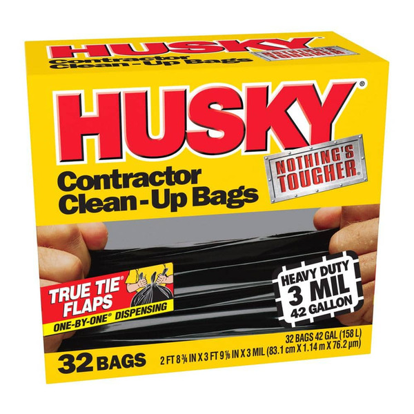 Husky 42 Gal. Heavy Duty Clean-up Bags (32-count)